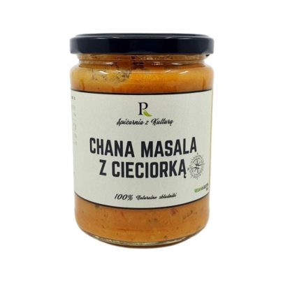 chana masala z cieciorką .