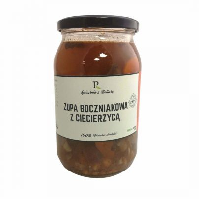 zupa boczniakowa z ciecierzycą