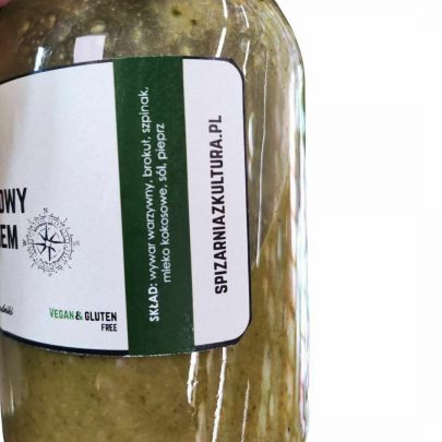 keto krem brokułowy ze szpinakiem