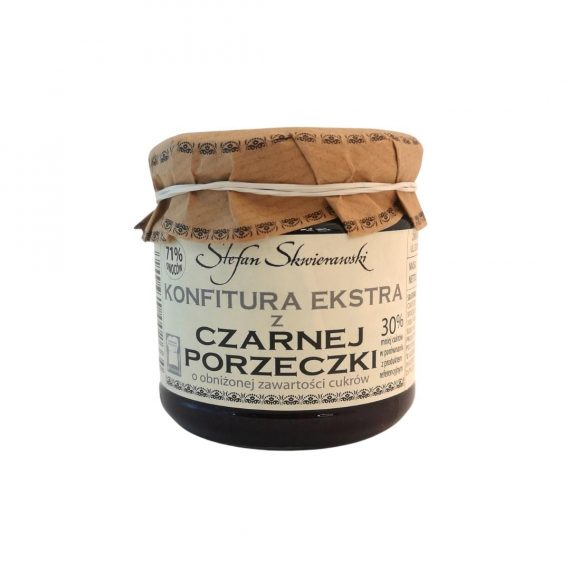 konfitura z czarnej porzeczki niskoslodzona 200 g