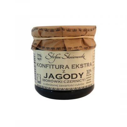 konfitura z jagody borowki czernicy niskoslodzona 200 g