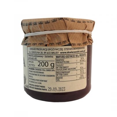 zurawina blotna niskoslodzona 200 g sklad