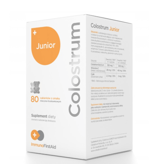 colostrum junior z probiotykiem immunofirstaid 165 mg