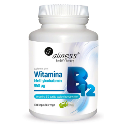 witamina b12 metylowana metylokobalamina 950µg 100 kaps aliness